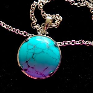 Lele Sadoughi Turquoise Pendant Necklace
